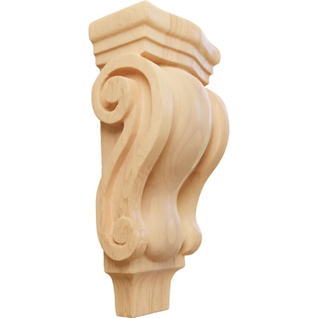 Ekena Millwork 3"W x 1 3/4"D x 6"H Extra Small Traditional Pilaster Wood Corbel, Red Oak CORW03X02X06PTRO